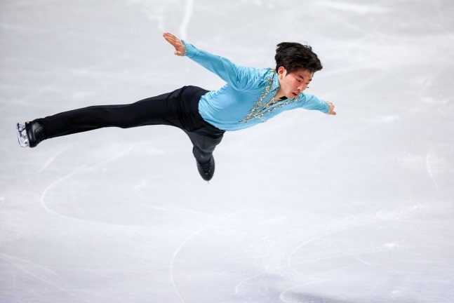 2026年フィギュアスケート世界選手権ショートプログラムで27位だったチャ・ヨンヒョン。［写真　EPA＝聯合ニュース］