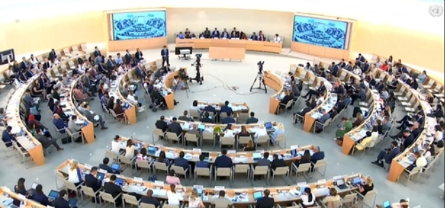 国連人権理事会第53回定期会期第37次会議の様子。［写真 国連TV 画面キャプチャー］