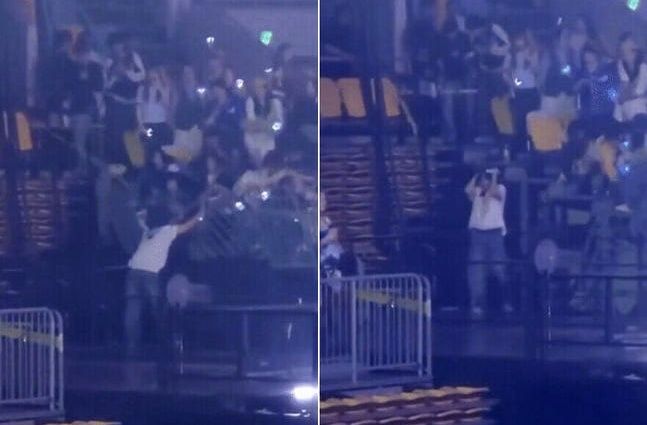   観客3人が転落して負傷する事故が発生したSUPER JUNIOR（スーパージュニア）のコンサート。［X キャプチャー］