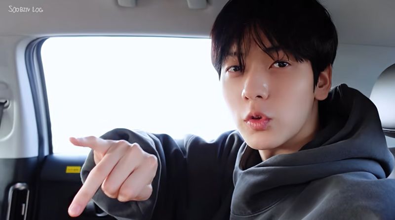今月1日、韓国アイドルグループTOMORROW X TOGETHER（TXT）のメンバー、スビンのフィリピン・セブ旅行のVLOG（ブイログ）シーン。［写真 YouTube キャプチャー］