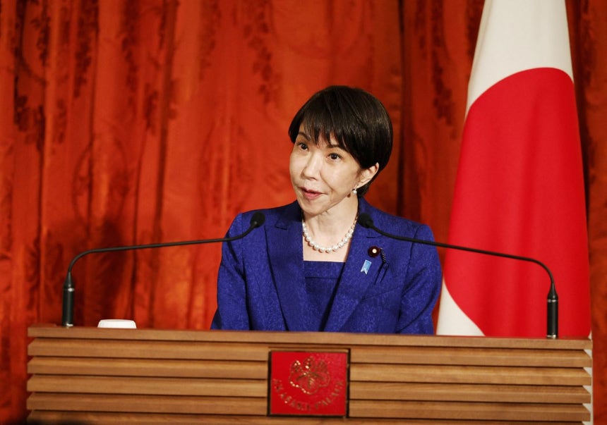 高市早苗首相。ロイター＝聯合ニュース