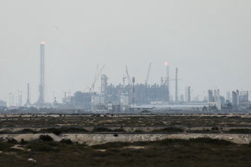 カタールの液化天然ガス（LNG）生産基地。［ロイター＝聯合ニュース］