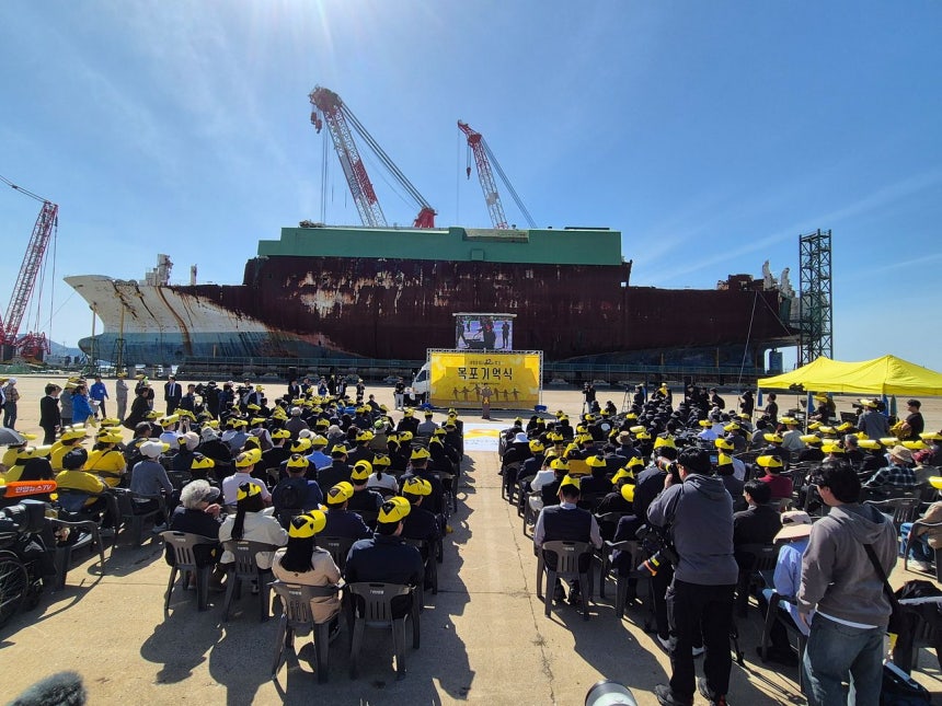 16日午後、全羅南道木浦（チョルラナムド・モクポ）新港で「セウォル号惨事12周年木浦追悼式」が行われた。［ニュース1］
