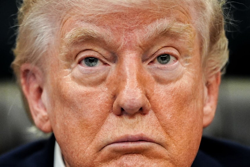 18日（現地時間）、ドナルド・トランプ米国大統領がホワイトハウスで発言している。AP＝聯合ニュース