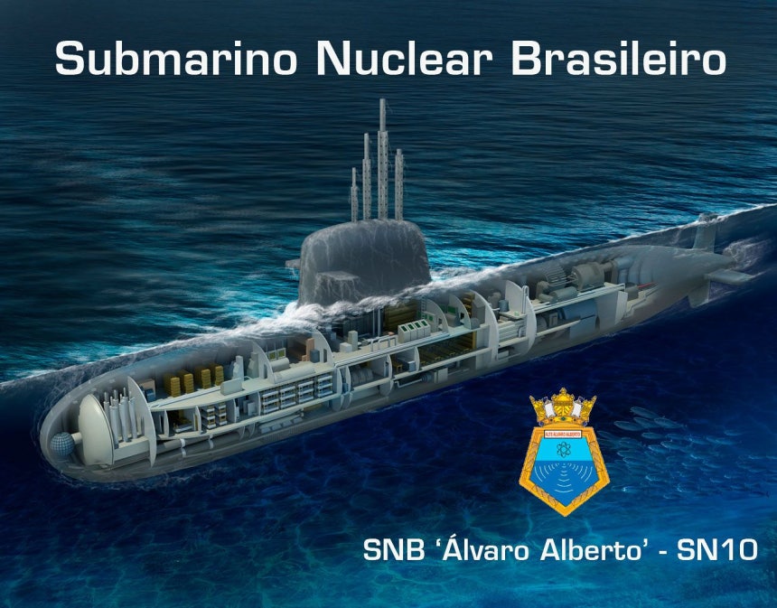 ブラジル初の原子力潜水艦SSN10アルヴァロ・アルベルトの想像図 ブラジル政府
