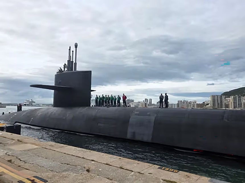 米海軍第6艦隊が公開した原子力潜水艦の写真 ［米海軍第6艦隊ホームページ キャプチャー］