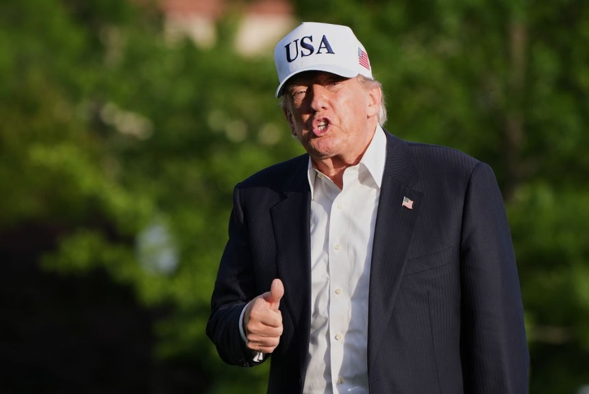 米中首脳会談を終えてホワイトハウスに戻ったトランプ米国大統領。［写真 AP＝聯合ニュース］