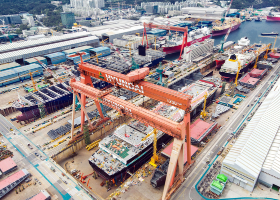 HD現代重工業蔚山造船所。［写真 聯合ニュース］