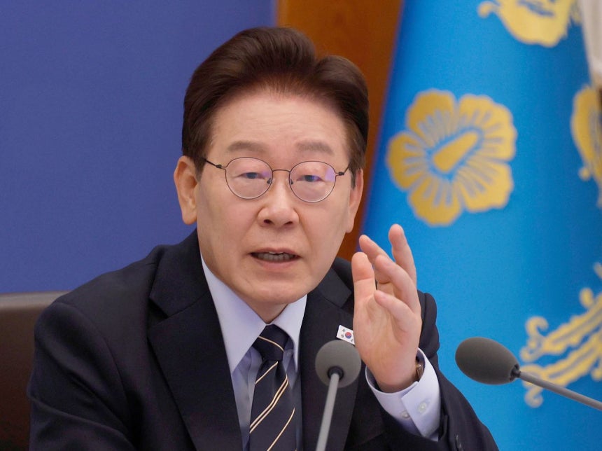 李在明（イ・ジェミョン）大統領が20日、青瓦台で開かれた第22回国務会議兼第9次非常経済点検会議で発言している。 ［青瓦台写真記者団］