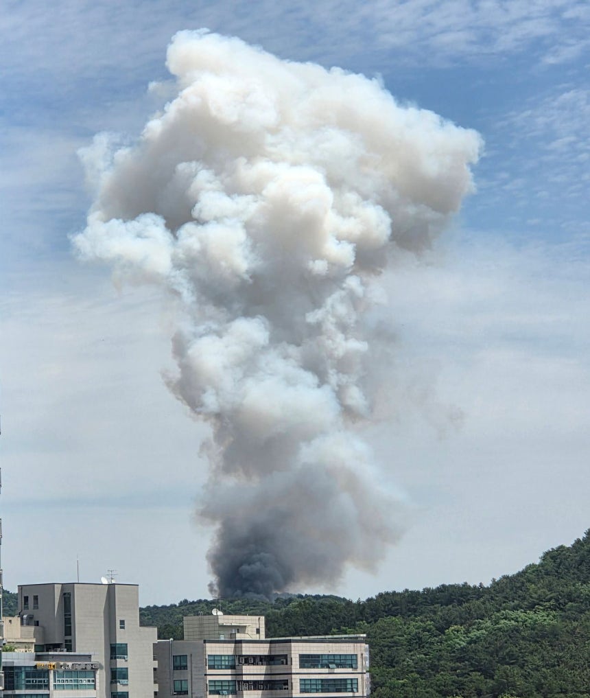 1日午前、ハンファエアロスペース大田工場で爆発事故が発生し、5人が死亡し2人が負傷した。［写真 聯合ニュース］