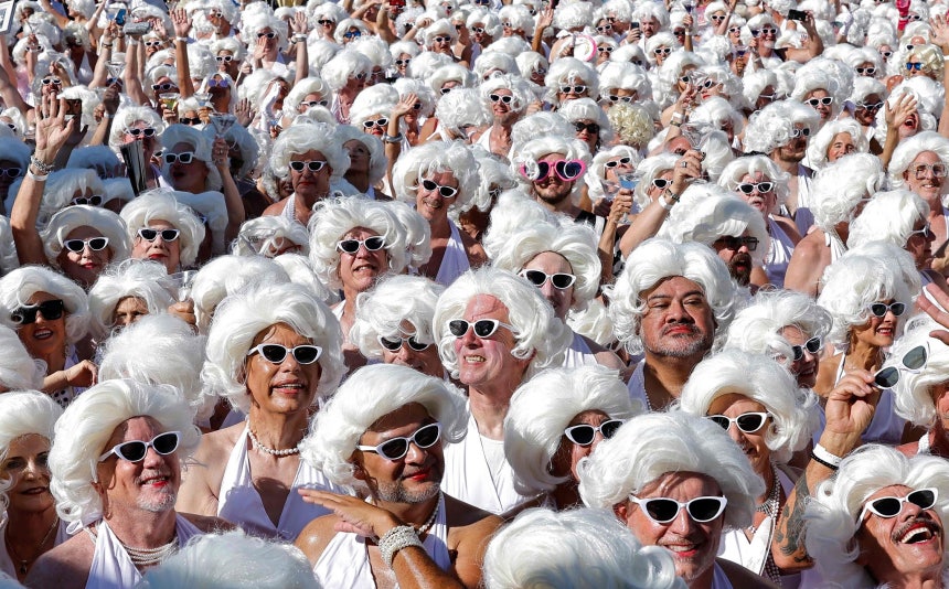 写真】マリリン・モンローに扮したイベント参加者たち | Joongang Ilbo