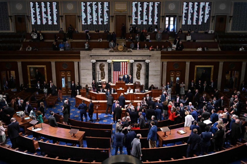 ワシントンDCの連邦議事堂下院本会議場。［写真 AFP＝聯合ニュース］