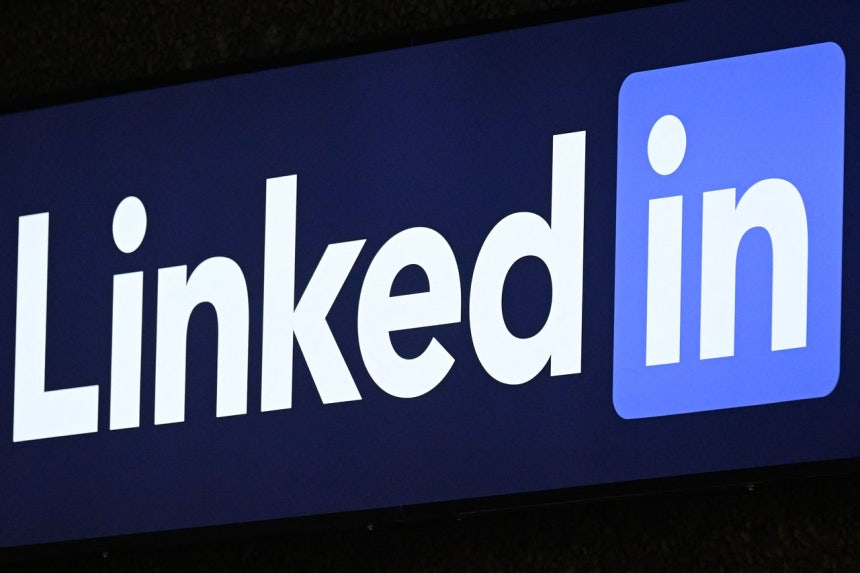 オンライン求職プラットフォーム「LinkedIn（リンクトイン）」のロゴ。AFP＝聯合ニュース