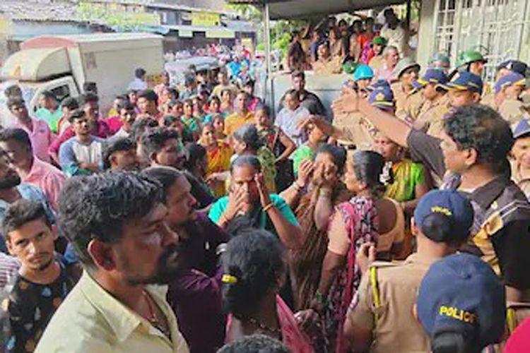   インド・パンジャーブ州スリ・ムクツァル・サーヒブ地域の事件現場。［NDTV キャプチャー］