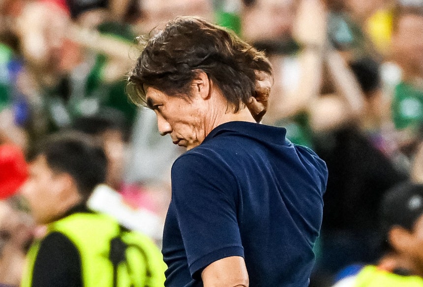 韓国サッカー代表の洪明甫（ホン・ミョンボ）監督。カン・ジョンヒョン記者