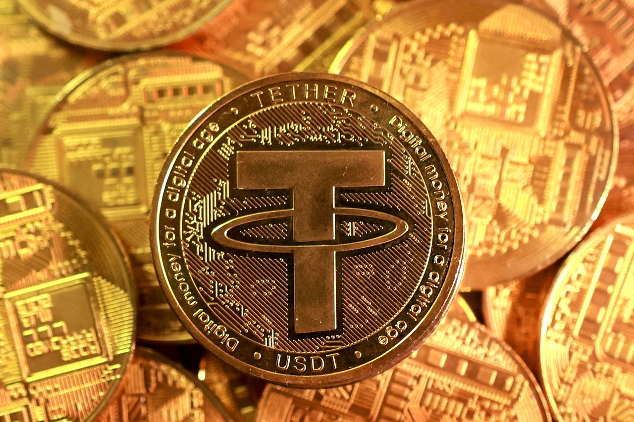 ドル連動型ステーブルコイン「テザー（USDT）」のイメージ ［ロイター＝聯合ニュース］