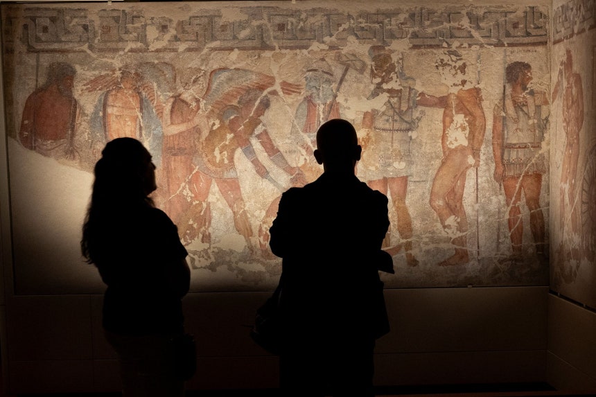 写真】紀元前4世紀のエトルリア時代の傑作「フランソワの墓」の壁画