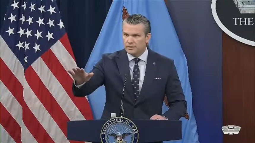 ピート・ヘグセス米国防長官。［写真 YouTubeキャプチャー］