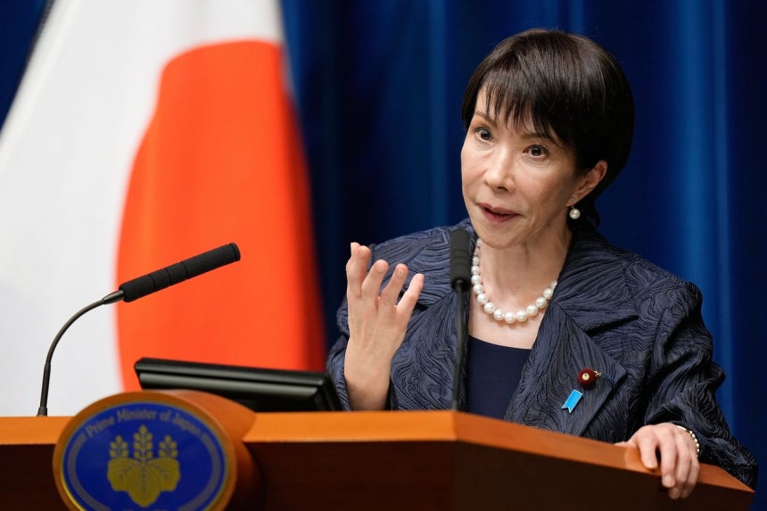 高市早苗首相。AP＝聯合ニュース