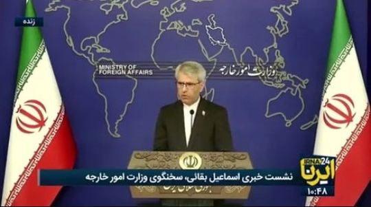 イラン外務省のエスマイル・バガイ報道官。［IRNA通信 テレグラムチャンネル キャプチャー］