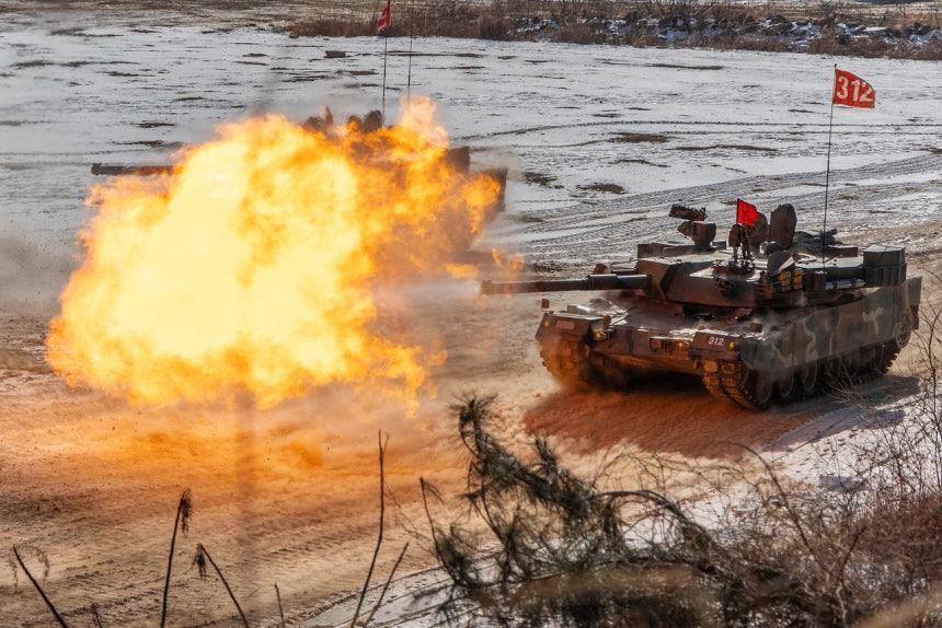 K1E1戦車。聯合ニュース