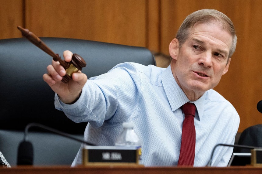 米共和党所属のジム・ジョーダン下院司法委員長が6月4日（現地時間）、ワシントンの連邦議会議事堂で開かれた下院司法委員会の公聴会で発言している。 ［AP＝連合ニュース］