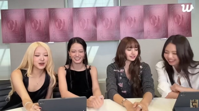 BLACKPINK（ブラックピンク）のデビュー10周年イベント。［BLACKPINKライブ配信 キャプチャー］