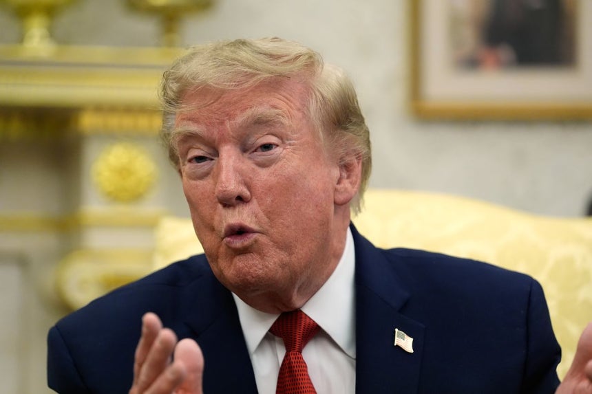 ドナルド・トランプ米大統領が17日（現地時間）、ホワイトハウスで行った記者団との質疑応答で、韓国政府がイラン戦争への支援要請を拒否したことに言及している。AP＝聯合ニュース