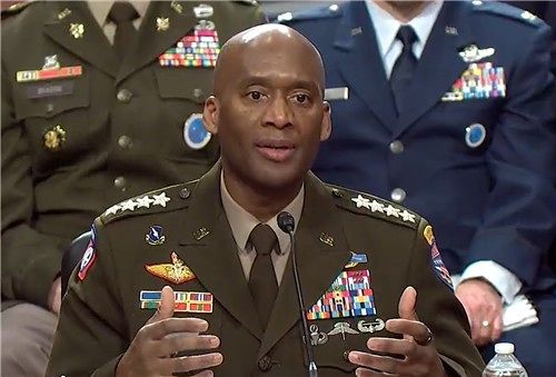 エグザビエル・ブランソン韓米連合軍司令官兼在韓米軍司令官。［写真 米上院軍事委員会ホームページ キャプチャー］