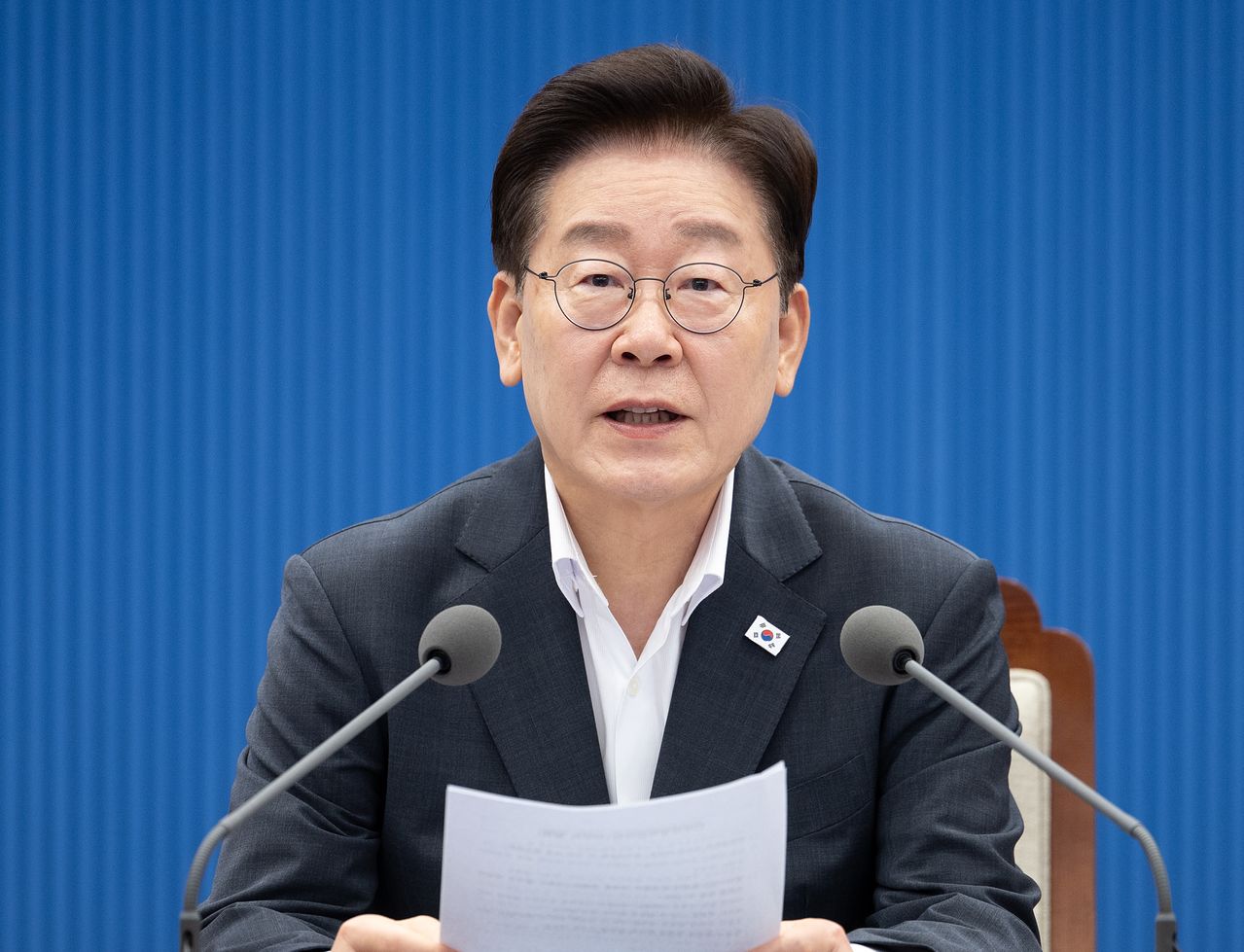 李在明（イ・ジェミョン）大統領。聯合ニュース