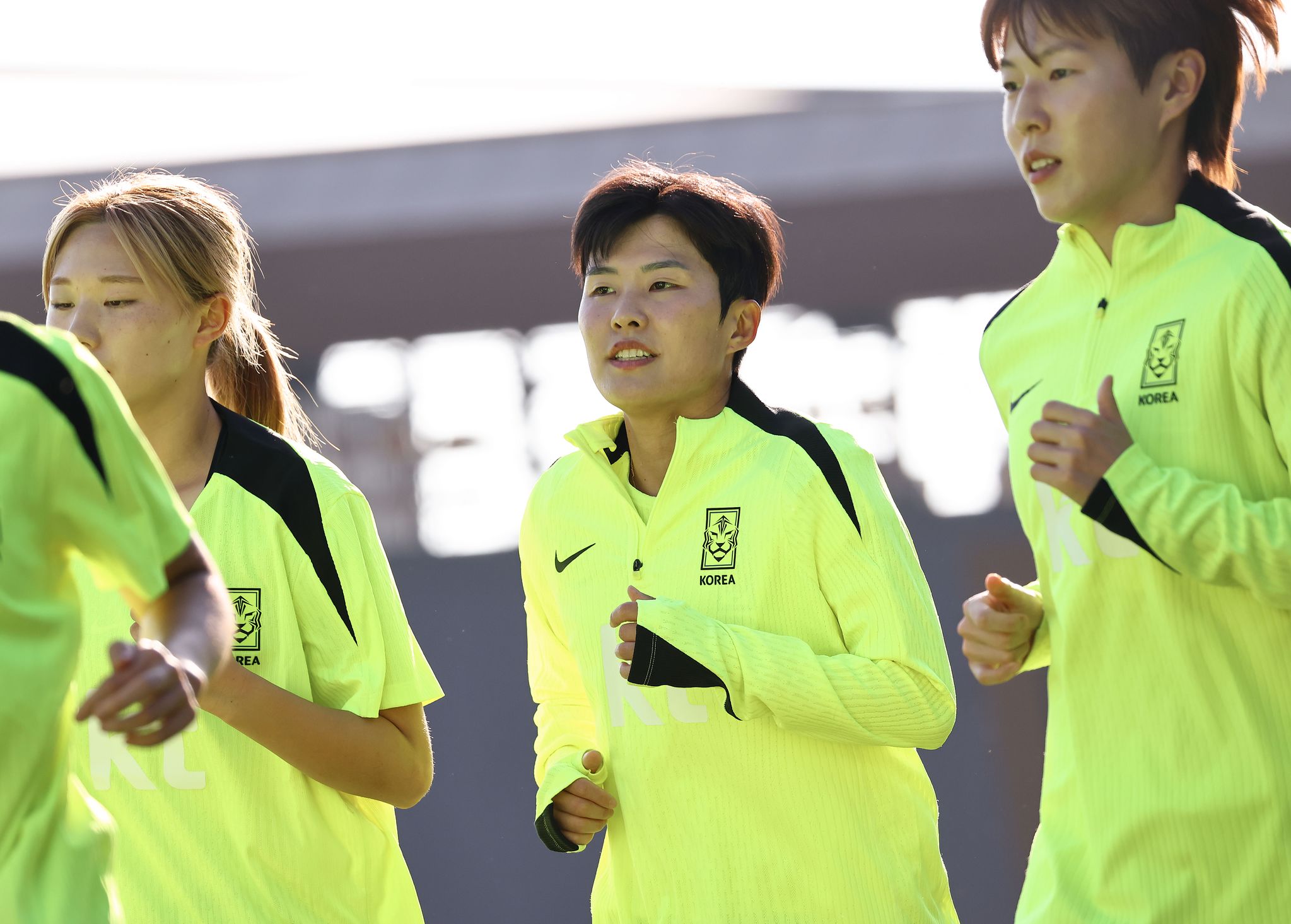 愛知・名古屋2026アジア競技大会（第20回アジア競技大会）に出場する女子サッカー韓国代表の池笑然（チ・ソヨン）が7日、忠清南道天安市（チュンチョンナムド・チョナンシ）のコリアフットボールパークで行われたトレーニングに集中している。聯合ニュース