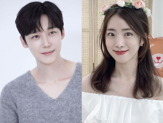 俳優ユン・ジョンフン（左）と女優ハン・ウンソ。［写真 インスタグラム］