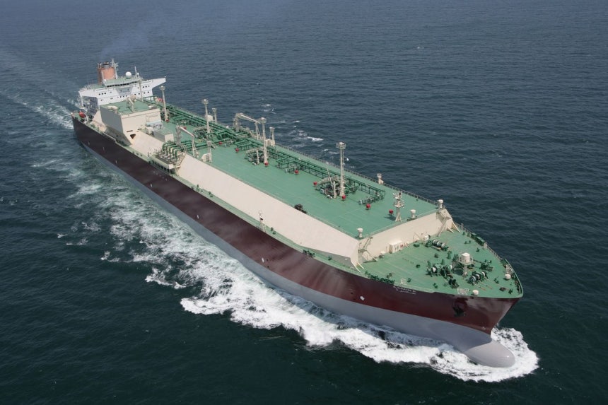サムスン重工業が最近建造した26万6200立方メートル級液化天然ガス（LNG）運搬船。［写真 サムスン重工業］