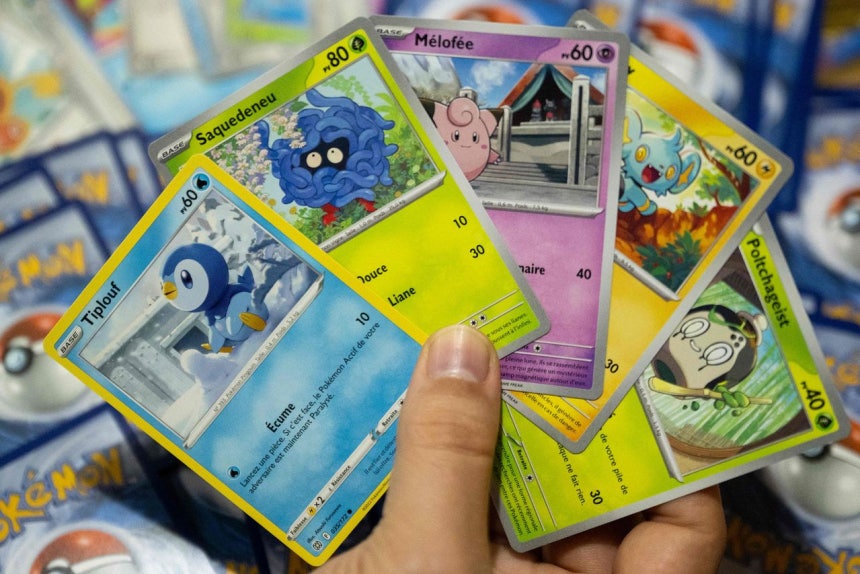 フランスのコレクターの自宅に展示されたポケモンのトレーディングカード。［写真 AFP＝聯合ニュース］