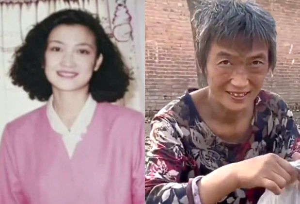  行方不明から26年、中国の農村で発見された孫美華さんの過去と現在の姿。［SNS キャプチャー］
