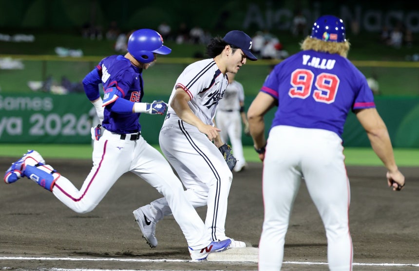 21日、愛知県岡崎中央総合公園野球場で行われた2026愛知・名古屋アジア大会の野球B組1次リーグ第1戦の韓国－台湾戦 ［聯合ニュース］
