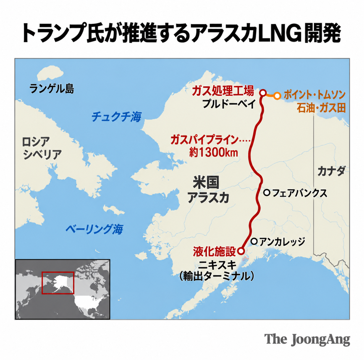 トランプ氏が推進するアラスカLNG開発。