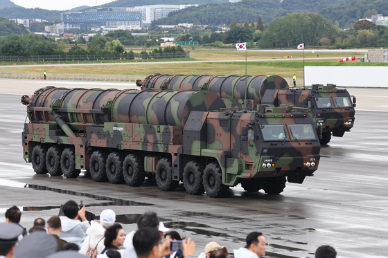 韓国軍の地対地ミサイル「玄武5」 ［聯合ニュース］