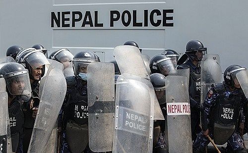 ネパール警察。［EPA＝聯合ニュース］