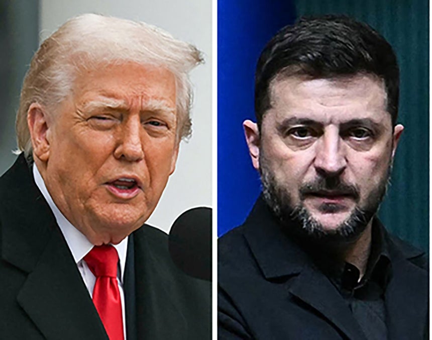 ドナルド・トランプ米大統領（左）とウォロディミル・ゼレンスキー・ウクライナ大統領。AFP・AP＝聯合ニュース