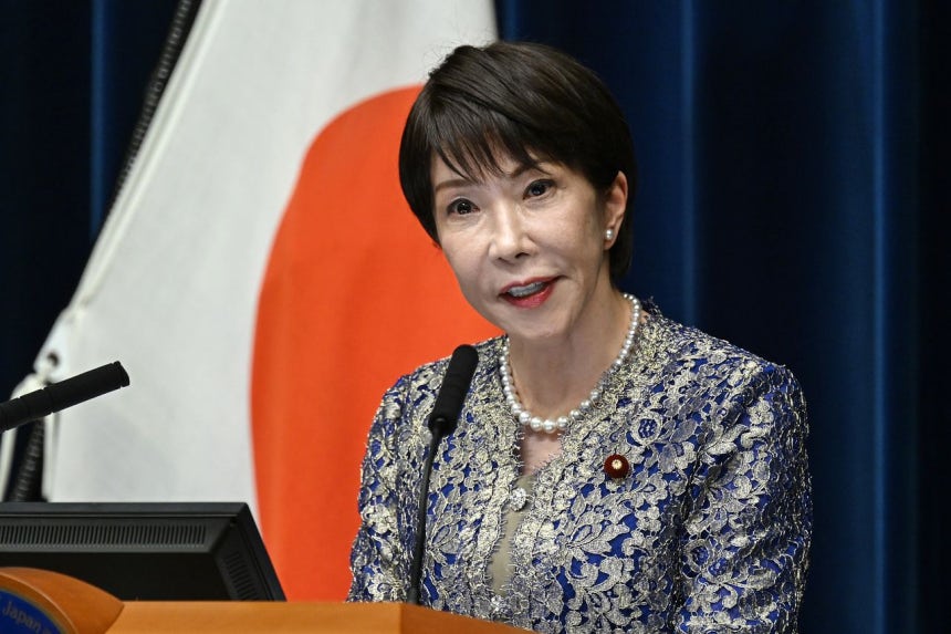 17日、記者会見で発言する高市早苗首相 ［AP＝聯合ニュース］