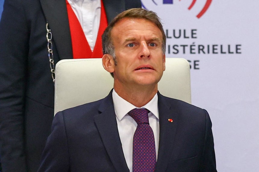フランスのエマニュエル・マクロン大統領。［AP＝聯合ニュース］